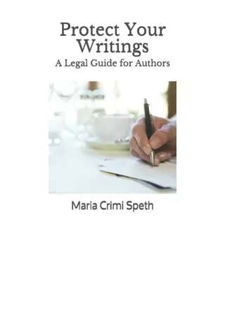 Download Protect Your Writings A Legal Guide For Authors Protect Your Creative W