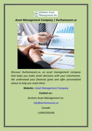 Asset Management Company  Durhamasset.ca