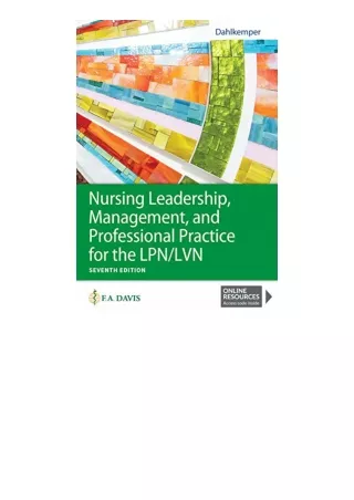 Download Nursing Leadership Management And Professional Practice For The Lpnlvn