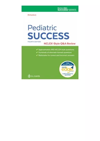 Ebook Download Pediatric Success Nclex Style Q And A Review With 30 Day Access T