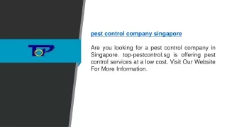 Find The Best Pest Control Company Singapore | Top-Pest Control