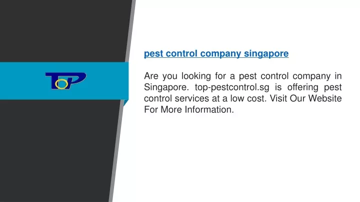 pest control company singapore are you looking