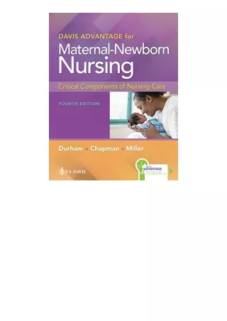 Download Davis Advantage For Maternal Newborn Nursing Critical Components Of Nur