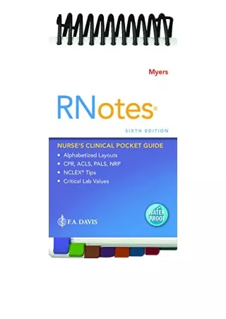 Pdf Read Online Rnotes Nurses Clinical Pocket Guide Free Acces