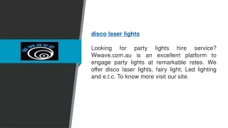 Disco Laser Lights | Wwave.com.au