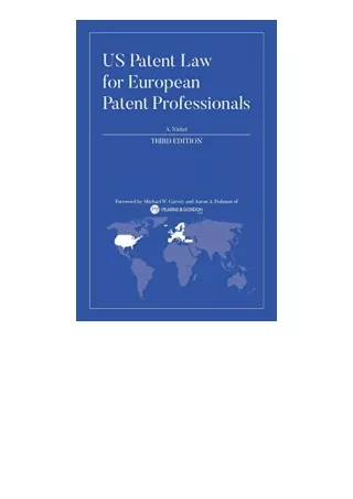 Download Us Patent Law For European Patent Professionals Third Edition Unlimited