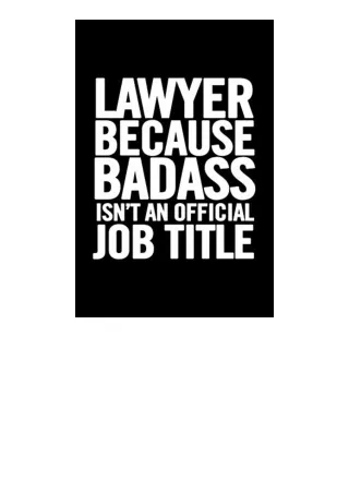 Download Lawyer Gift 6X9 Notebook Ruled 100 Pages Funny Appreciation Gag Gift Fo