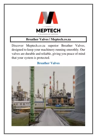 Breather Valves  Meptech.co.za