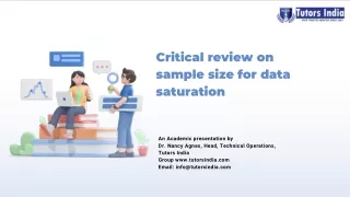 critical review on sample size for data saturation