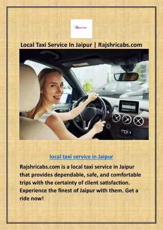 Local Taxi Service In Jaipur | Rajshricabs.com