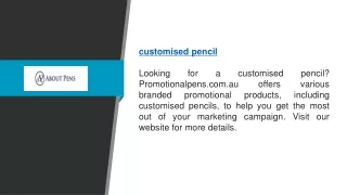 Customised Pencil | Promotionalpens.com.au