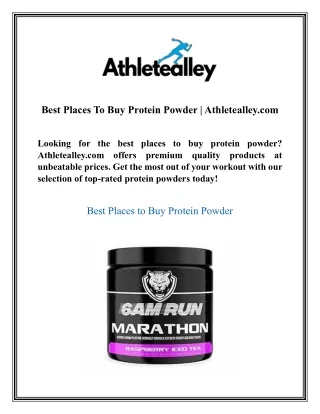 Best Places To Buy Protein Powder  Athletealley