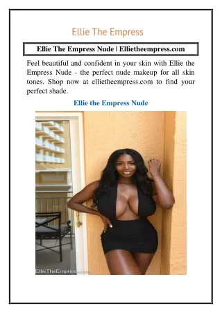 Ellie The Empress Nude  Ellietheempress