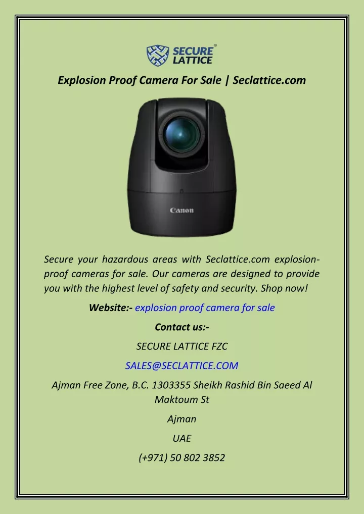 explosion proof camera for sale seclattice com