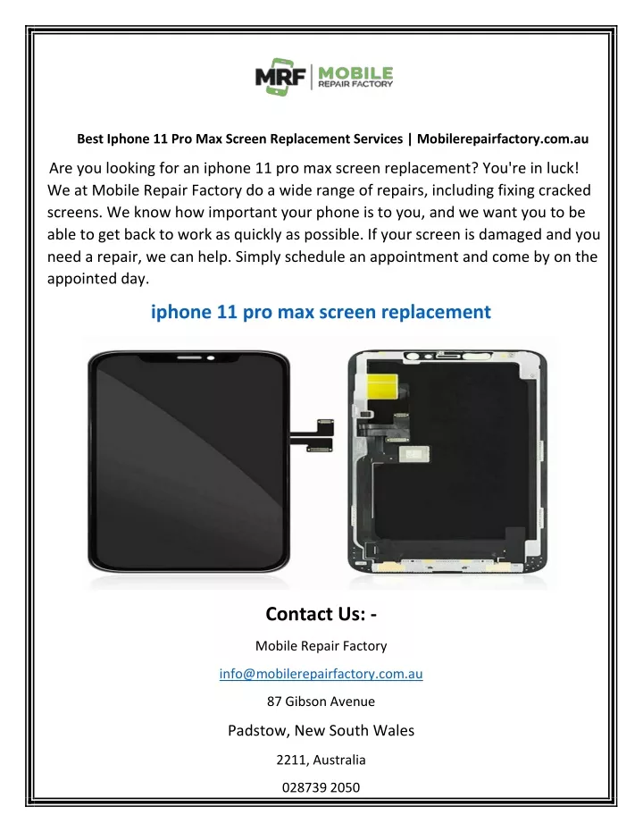 best iphone 11 pro max screen replacement