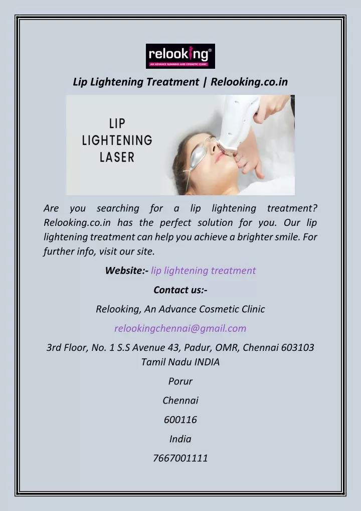 lip lightening treatment relooking co in