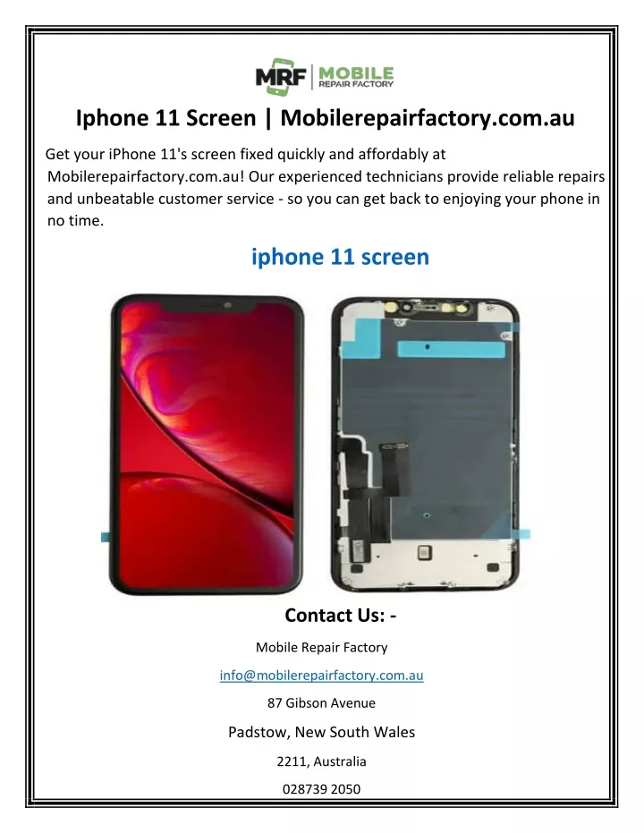 iphone 11 screen mobilerepairfactory com au
