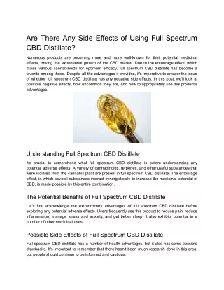 are there any side effects of using full spectrum