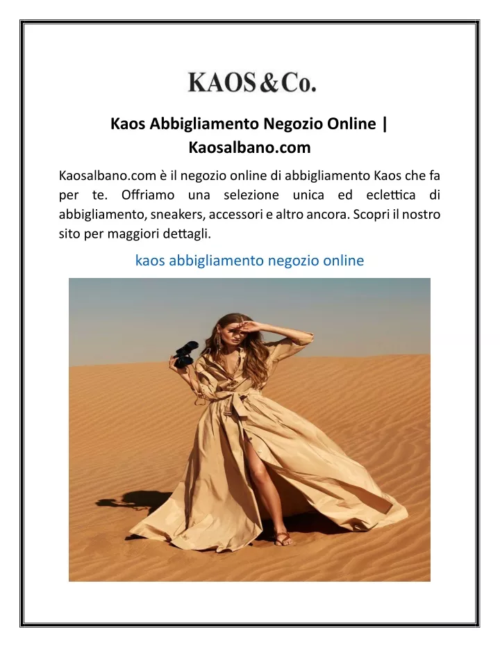 kaos abbigliamento negozio online kaosalbano com