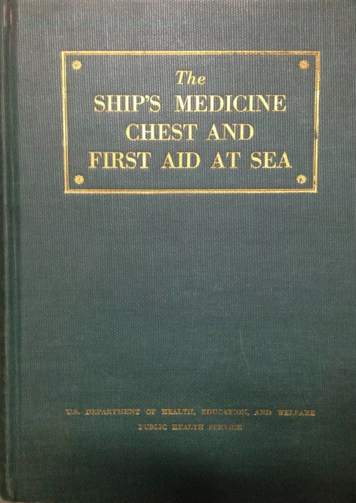 ship s medicine chest and first