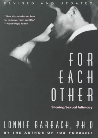 READ [PDF] For Each Other: Sharing Sexual Intimacy full