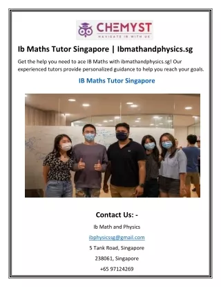 Ib Maths Tutor Singapore