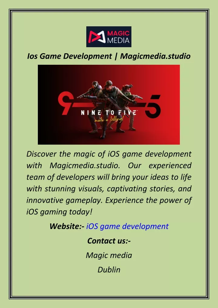ios game development magicmedia studio