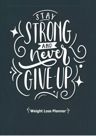 READ [PDF] Weight Loss Planner: A 12 Week Health and Fitness Journal to Track Me