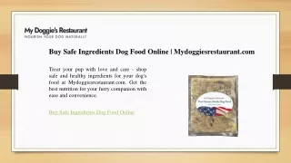 buy safe ingredients dog food online