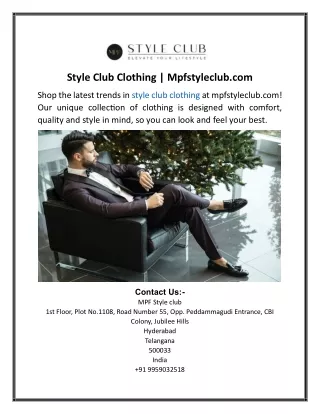 Style Club Clothing