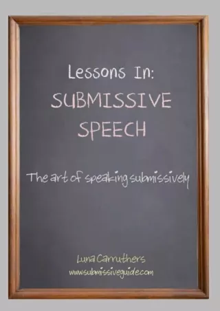 PDF Download Lessons in Submissive Speech bestseller