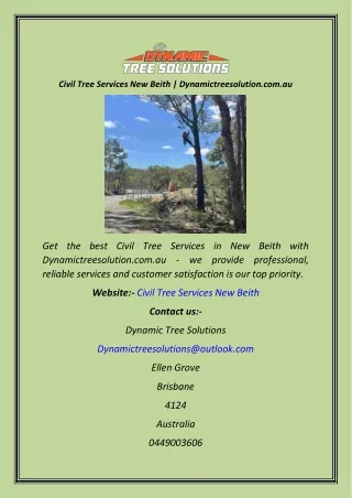 Civil Tree Services New Beith  Dynamictreesolution.com