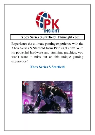Xbox Series S Starfield  Pkinsight