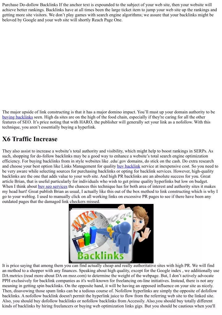 purchase do dollow backlinks if the anchor text