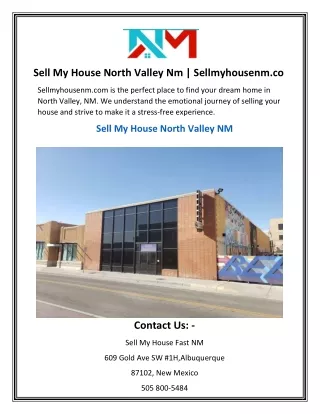 Sell My House North Valley Nm