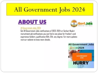 All Government Jobs 2024