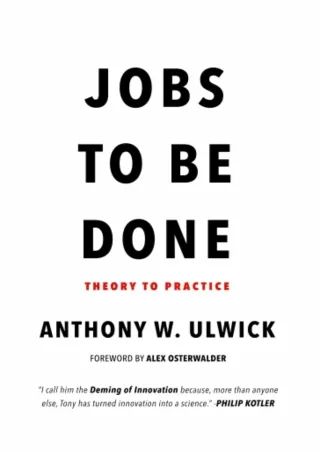 PDF/READ Jobs to be Done: Theory to Practice