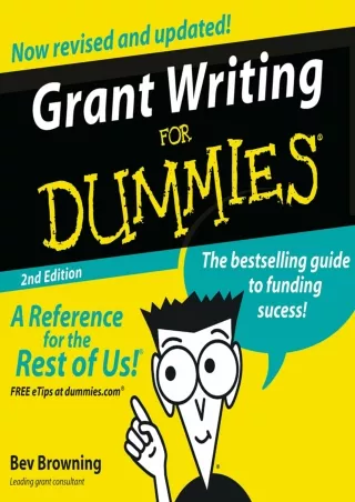 DOWNLOAD/PDF Grant Writing for Dummies, 2nd Edition