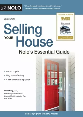 [PDF] DOWNLOAD Selling Your House: Nolo's Essential Guide