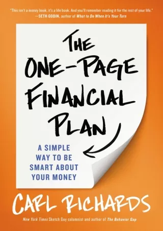 READ [PDF] The One-Page Financial Plan: A Simple Way to Be Smart About Your Money
