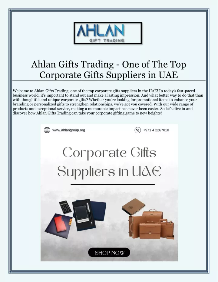 ahlan gifts trading one of the top corporate