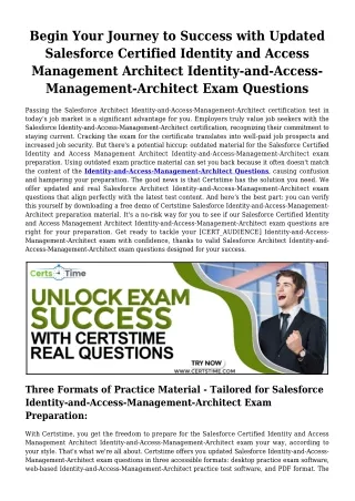 Salesforce Identity-and-Access-Management-Architect exam update the material.