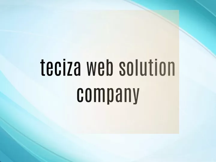 teciza web solution company