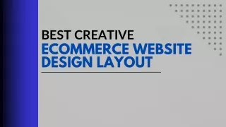 Best creative ecommerce website design layout