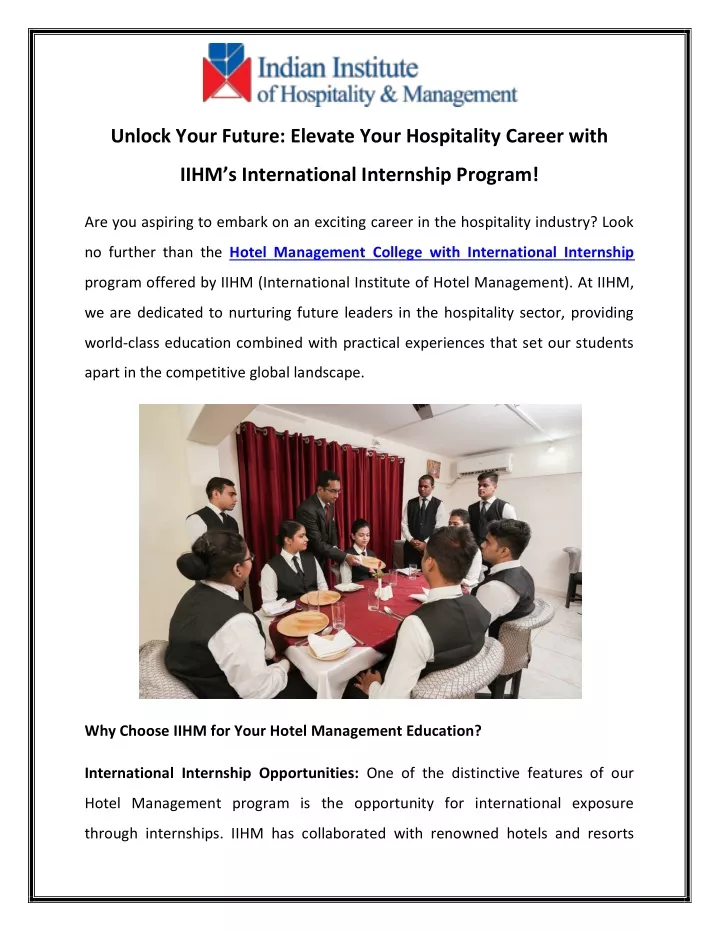 unlock your future elevate your hospitality