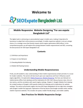 Mobile Responsive ​ Website Designing