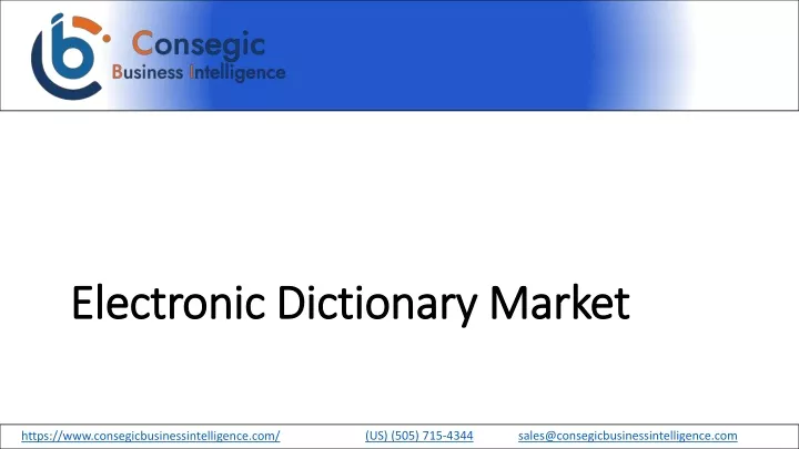 electronic dictionary market