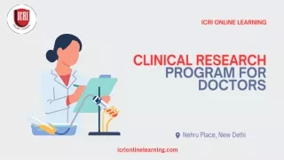 What Advantages May a Doctor Get from A Clinical Research Program?