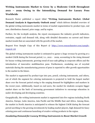 writing instruments market to grow by a moderate