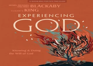 PDF DOWNLOAD Experiencing God - Bible Study Book with Video Access
